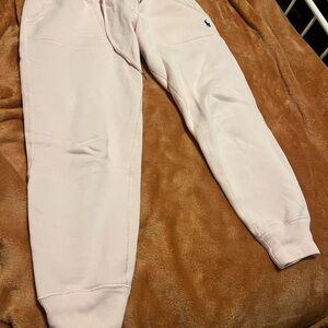 Ralph Lauren Pink Sweatpants Tapered Elastic Cuffs